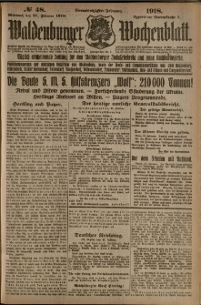 Waldenburger Wochenblatt, Jg. 64, 1918, nr 48