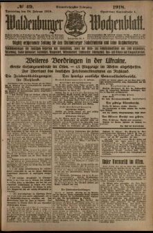 Waldenburger Wochenblatt, Jg. 64, 1918, nr 49