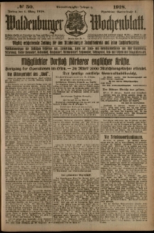 Waldenburger Wochenblatt, Jg. 64, 1918, nr 50