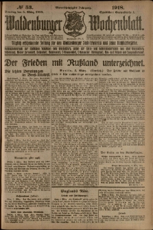 Waldenburger Wochenblatt, Jg. 64, 1918, nr 53