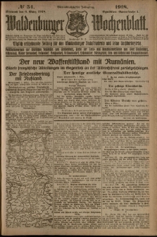 Waldenburger Wochenblatt, Jg. 64, 1918, nr 54
