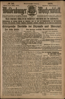 Waldenburger Wochenblatt, Jg. 64, 1918, nr 56
