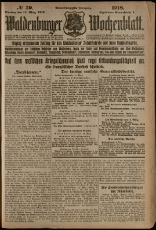 Waldenburger Wochenblatt, Jg. 64, 1918, nr 59