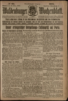 Waldenburger Wochenblatt, Jg. 64, 1918, nr 60