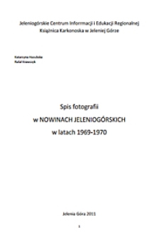 Spis fotografii w Nowinach Jeleniogórskiech w latach 1969-1970 [Dokument elektroniczny]