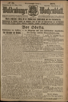 Waldenburger Wochenblatt, Jg. 64, 1918, nr 61
