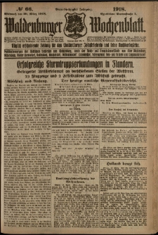 Waldenburger Wochenblatt, Jg. 64, 1918, nr 66