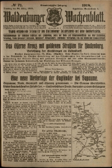 Waldenburger Wochenblatt, Jg. 64, 1918, nr 71