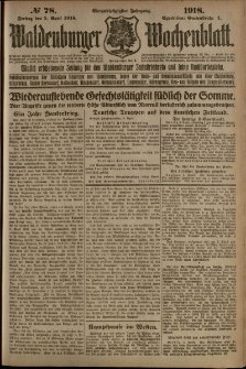 Waldenburger Wochenblatt, Jg. 64, 1918, nr 78