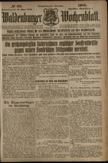 Waldenburger Wochenblatt, Jg. 64, 1918, nr 95