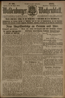 Waldenburger Wochenblatt, Jg. 64, 1918, nr 96