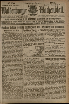 Waldenburger Wochenblatt, Jg. 64, 1918, nr 100