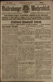 Waldenburger Wochenblatt, Jg. 64, 1918, nr 104
