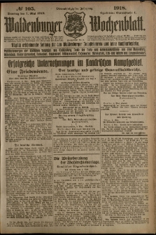 Waldenburger Wochenblatt, Jg. 64, 1918, nr 105