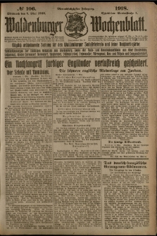 Waldenburger Wochenblatt, Jg. 64, 1918, nr 106