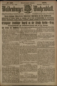 Waldenburger Wochenblatt, Jg. 64, 1918, nr 107