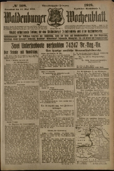 Waldenburger Wochenblatt, Jg. 64, 1918, nr 108