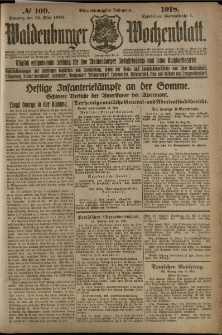 Waldenburger Wochenblatt, Jg. 64, 1918, nr 109