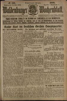 Waldenburger Wochenblatt, Jg. 64, 1918, nr 110