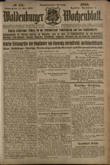 Waldenburger Wochenblatt, Jg. 64, 1918, nr 111