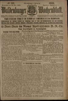 Waldenburger Wochenblatt, Jg. 64, 1918, nr 117