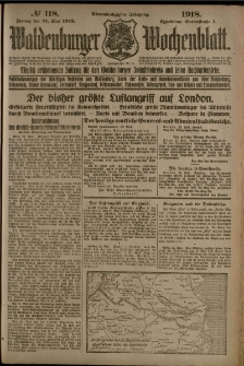 Waldenburger Wochenblatt, Jg. 64, 1918, nr 118