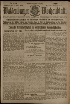 Waldenburger Wochenblatt, Jg. 64, 1918, nr 119