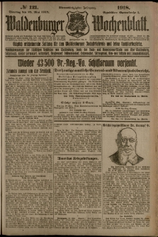 Waldenburger Wochenblatt, Jg. 64, 1918, nr 121