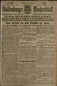 Waldenburger Wochenblatt, Jg. 64, 1918, nr 129