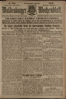 Waldenburger Wochenblatt, Jg. 64, 1918, nr 130
