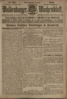 Waldenburger Wochenblatt, Jg. 64, 1918, nr 133