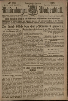 Waldenburger Wochenblatt, Jg. 64, 1918, nr 136