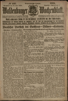 Waldenburger Wochenblatt, Jg. 64, 1918, nr 137