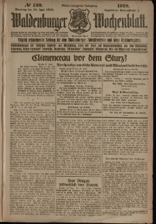 Waldenburger Wochenblatt, Jg. 64, 1918, nr 139