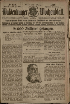 Waldenburger Wochenblatt, Jg. 64, 1918, nr 140