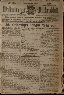 Waldenburger Wochenblatt, Jg. 64, 1918, nr 142