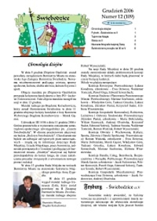Świebodzice - Dzieje Miasta, 2006, nr 12 (109) [Dokument elektroniczny]
