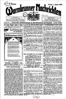 Warmbrunner Nachrichten 1909 [Jg.27]
