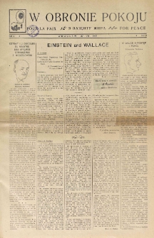 W Obronie Pokoju = Pour la Paix = V Za&scaron;čitu Mira = For Peace, 1948, nr 2