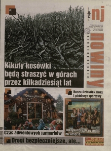 Nowiny Jeleniog&oacute;rskie : tygodnik społeczny, R.60!, 2018, nr 48 (3100!)