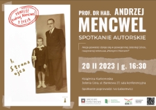 Prof. dr hab. Andrzej Mencwel : spotkanie autorskie - plakat [Dokument życia społecznego]