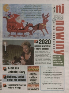 Nowiny Jeleniog&oacute;rskie : tygodnik społeczny, R.61!, 2019, nr 52/53 (3155!)