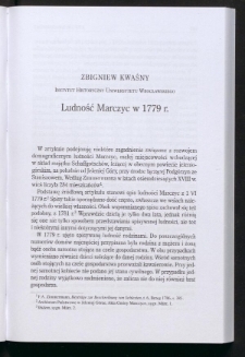Ludność Marczyc w 1779 r.