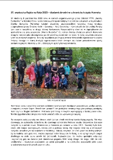 37. wycieczka Rajdu na Raty 2023 &ndash; śladami zbrodni w schronisku księcia Henryka [Dokument elektroniczny]