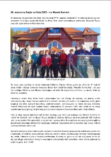 38. wycieczka Rajdu na Raty 2023 – na Wysoki Kamień [Dokument elektroniczny]