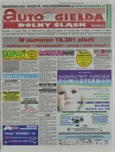 Auto Giełda Dolnośląska : regionalna gazeta ogłoszeniowa, 2010, nr 113 (2100) [27.09]