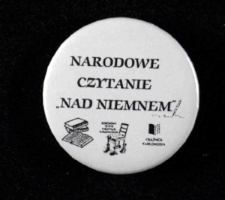Narodowe Czytanie 2023. Eliza Orzeszkowa "Nad Niemnem" - przypinka [Dokument życia społecznego]