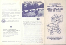 IV Ogólnopolski Biwak Harcerzy Starszych - Kotlina'85 : 1985.08.15-28 [Dokument życia społecznego]