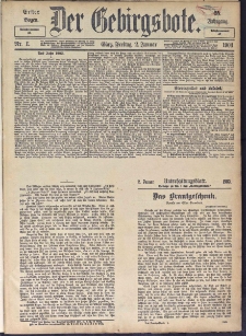Der Gebirgsbote, 1903, nr 1 [2.01]