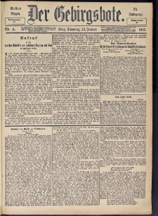 Der Gebirgsbote, 1903, nr 4 [13.01]